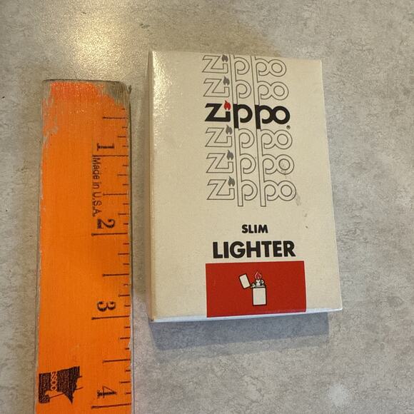 Vtg Purolator Courier High Polish Chrome Slim Zippo Lighter W/Box & Manual NEW - Picture 12 of 13